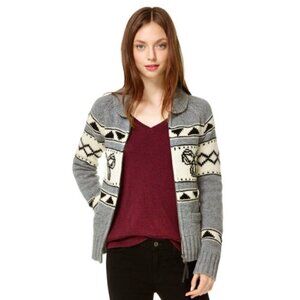 Aritzia TNA Sea to Sky 100% Lambswool Button Front Cardigan Sweater Size Small